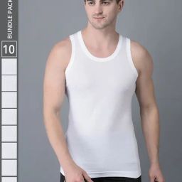 Dollar Bigboss White Cotton Regular Fit Vest - Pack Of 10-image-72