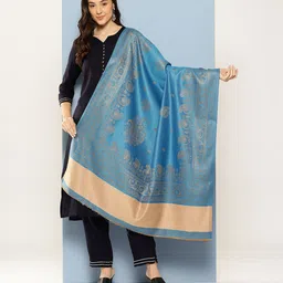 Aarika Women Paisley Woven Design Shawl-picture-41