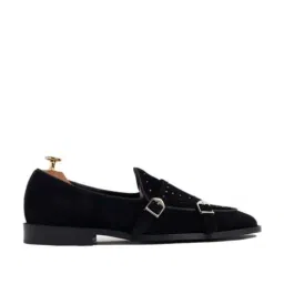 Griffin Men's Black Monk Shoes-image-89