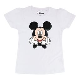 Disney by Wear Your Mind Girls White Mickey Mouse Printed Top-image-101
