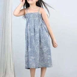 Piccolo Kids Grey Printed Regular Fit Dress-picture-13