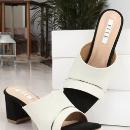 ELLE Open Toe Block Heel Mules image 5