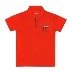 Dyca Kids Orange Solid Polo T-Shirt-image-87