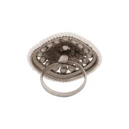 Teejh Bhavashankari Silver Oxidized Ruby Ring image 5