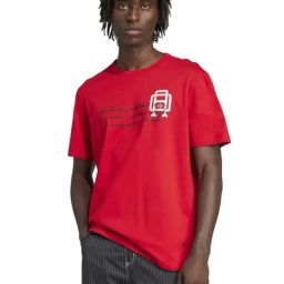 Adidas Originals Red Cotton Loose Fit Printed Sports T-Shirt-picture-37