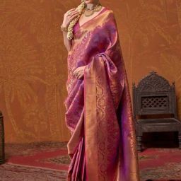 Vardha Purple woven Saree With Unstitched Blouse-picture-31