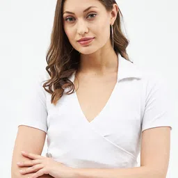Harpa White Wrap Crop Top-image-43