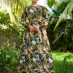 SARINKU Women Abstract Printed Fit & Flare Maxi Dress-picture-3