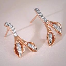 GIVA Lab Grown Diamond 14k (585) Gold Earrings for Women-image-64