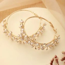 Aatmana Gold-Toned Classic Hoop Earrings-image-64