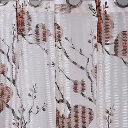 HOSTA HOMES Polyester 5 ft Window Curtain - Set of 3 image 2
