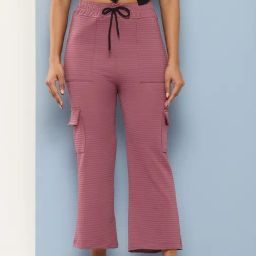 Aarika Pink Nylon Solid Pants-image-52