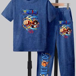 MODARUE Boys Printed T-shirt With Joggers-image-71