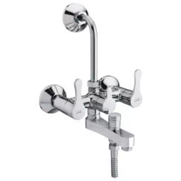 Plato Metallic Finish High Flow Bonjo Wall Mixer 3 in 1 With Bend Size of 19.05 mm (3/4 Inch), B 015-10