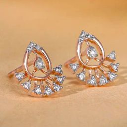 GIVA Lab Grown Diamond 18k (750) Gold Earrings for Women-image-43