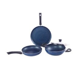 Wonderchef Blue Aluminium Galaxy Cookware 4 Piece Set-46
