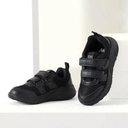 Wiki Kids Champ V Black School Shoes-image-65