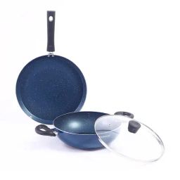 Wonderchef Midnight Blue Aluminium Galaxy 3pcs Cookware Set-43