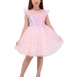 Cutecumber Girls Pink Regular Fit Party Dress-image-13