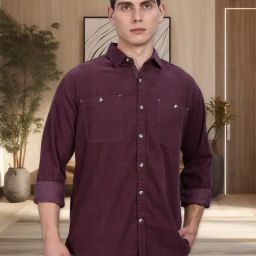 Kuons Avenue Purple Slim Fit Shirt-image-84