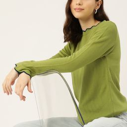 DressBerry Women Solid Acrylic Pullover-picture-2