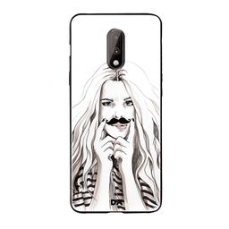 DailyObjects White & Black OnePlus 7 Glass Case Cover-66