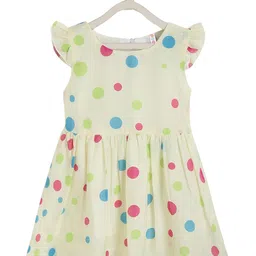 Kids On Board Girls Yellow Printed Fit and Flare Dress-image-29