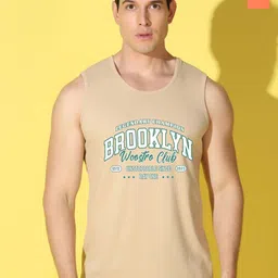WOOSTRO Pack Of 2 Printed Combed Cotton Gym Vests VWS26(BKLN RUST)(RUN ORANGE)-image-8