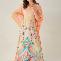 The Kaftan Company Multicolor Printed Kaftan Nighty image 1