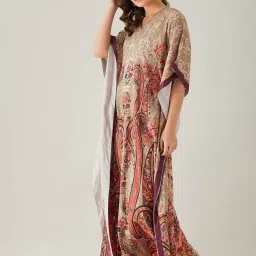 The Kaftan Company Multicolor Printed Kaftan Nighty image 3
