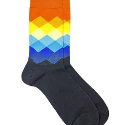The Tie Hub Men Cotton Patterned Crew Socks-56