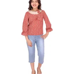 Cutecumber Kids Rust Printed Top image 4