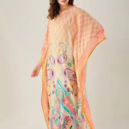 The Kaftan Company Multicolor Printed Kaftan Nighty image 3