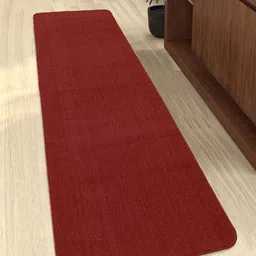 Saral Home Maroon Solid Anti Slip Runner-1
