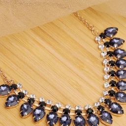 SOHI Blue Designer Stone Necklace-image-36