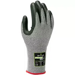 Showa Duracoil Grey HPPE Polyester Cut Resistant Work Gloves Size 8 Nitrile Foam Coating, SHO3863-picture-1