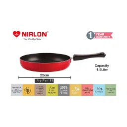 Nirlon Non-Stick Red Aluminium Cookware Kitchen Item Combo Set of 4 Pieces image 2