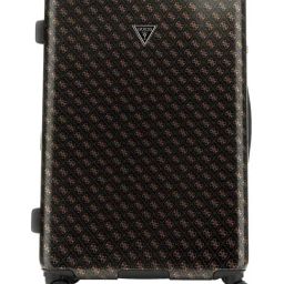 Guess Brown Jesco Logo Checked Luggage-image-64