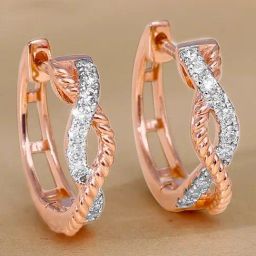 GIVA Lab Grown Diamond 18k (750) Gold Earrings for Women-picture-13