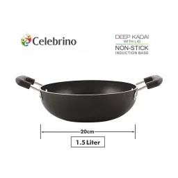 Nirlon Non-Stick Black Aluminium Cookware Set of 2 pieces image 2