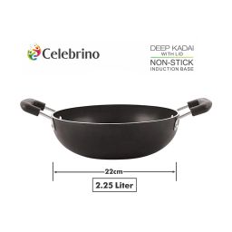 Nirlon Non-Stick Black Aluminium Cookware Set of 2 pieces image 3