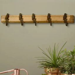 Ambi Rustic Wood Base Bird Shaped 5 Hooks - Cream Color-45