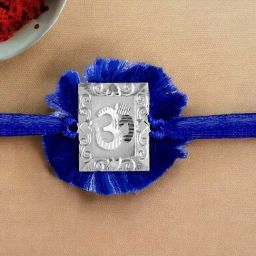 Rihi by P.C. Chandra Jewellers Om Rakhi In Blue for Men & Boys-43