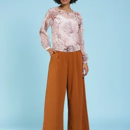 Label Ritu Kumar Off White Printed Top With Camisole image 4