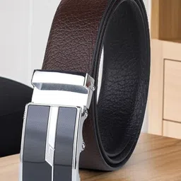 Provogue Men Textured Leather Reversible Formal Belt-image-72