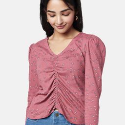 YU by Pantaloons Brown Print Top-image-79