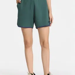 Rosaline by Zivame Green Solid Sports Shorts-image-34