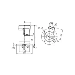Fuji Electric Flange Mounting Type Low Pressure 3-Phase Premium Efficiency Motor, MLK1085P-4-400V-picture-4