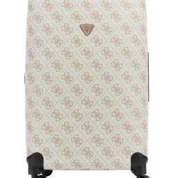 Guess Dark Taupe Berta Logo Checked Luggage-picture-47