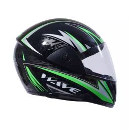Hiker By Varroc WAVE PRO MAX Helmet Gloss Black & Green Small 580 mm Full Face, HD4 (Pack of 4)-image-91